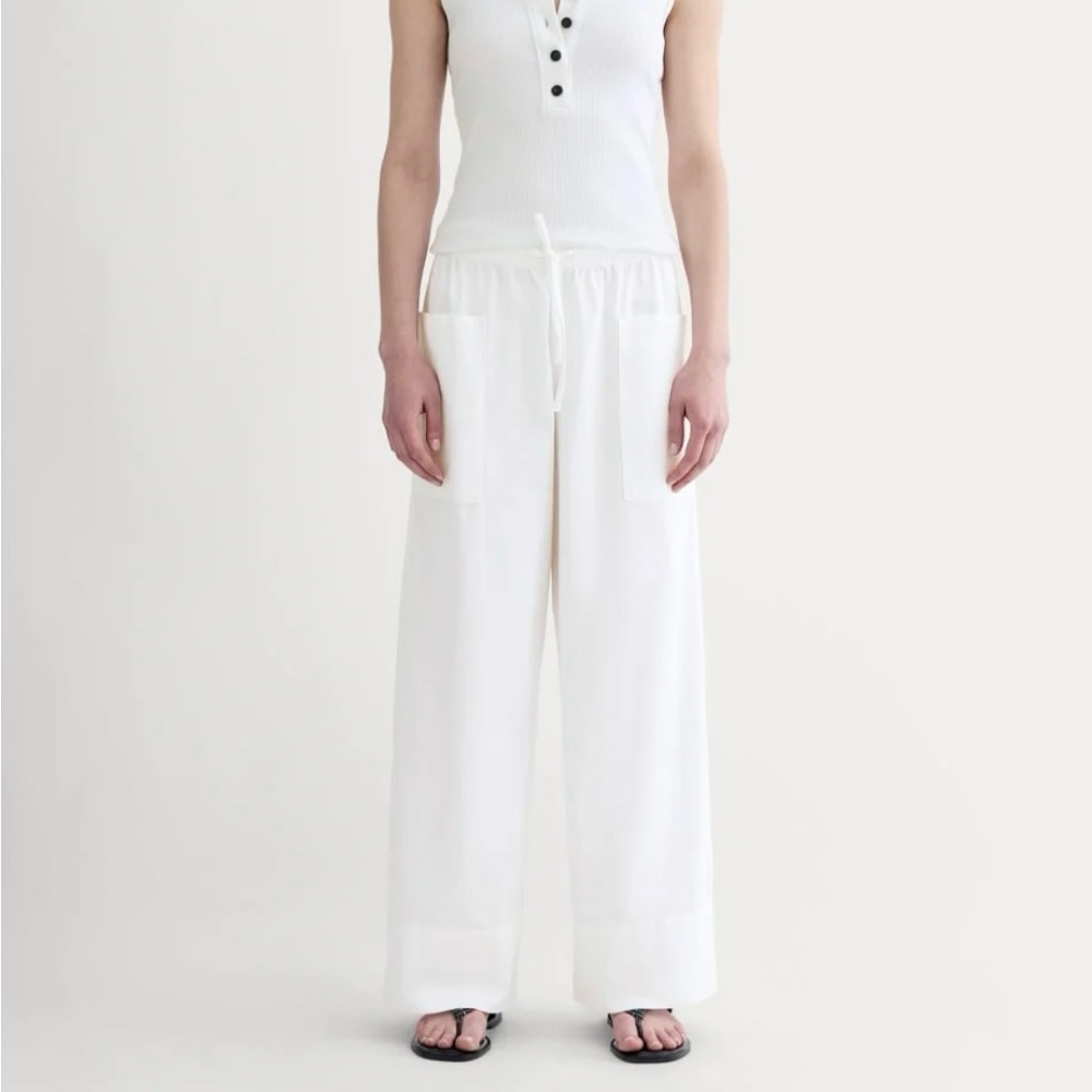 NWT Everlane Cargo Pants | White Cargo Pants | White Cotton Pants | Size Small